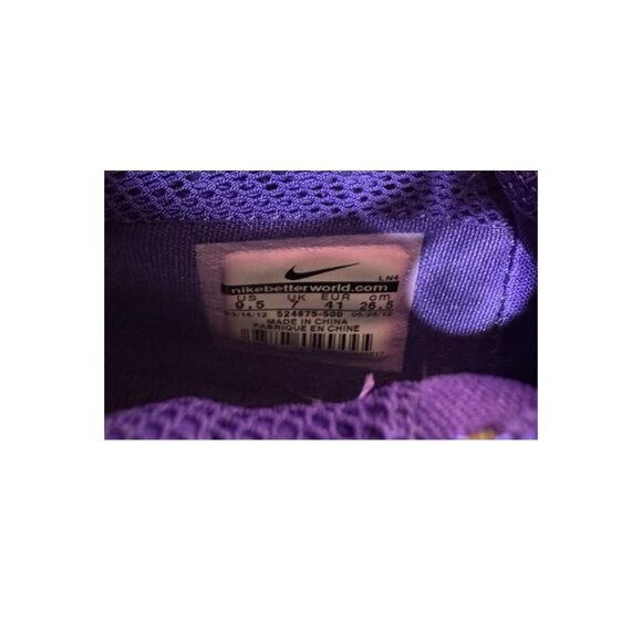 NIKE HYPERDUNK 2012 COURT PURPLE WHITE 524875-500 US Women’s Size 9.5 - Picture 8 of 9